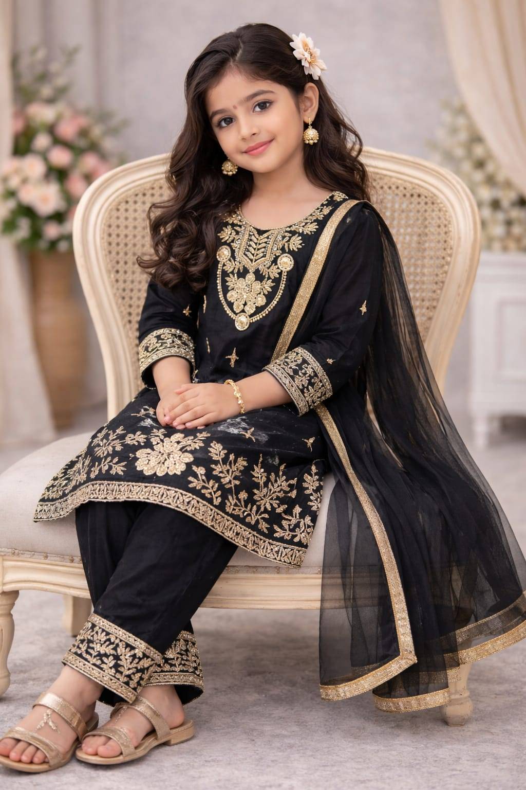 Trending New Ramzan Eid Special Silk Black Children fashion market in Delhi